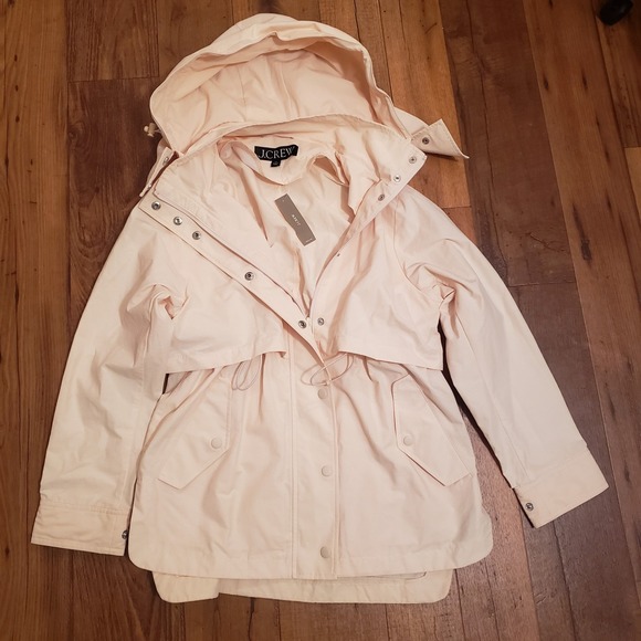 NWT‎ J. Crew Rain Jacket Blush Pink XS - Picture 1 of 4